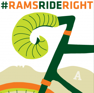 Logo for #RamsRideRight campaign